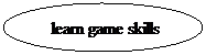 Oval: &nbsp;learn game skills
